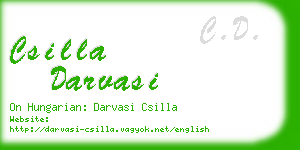 csilla darvasi business card